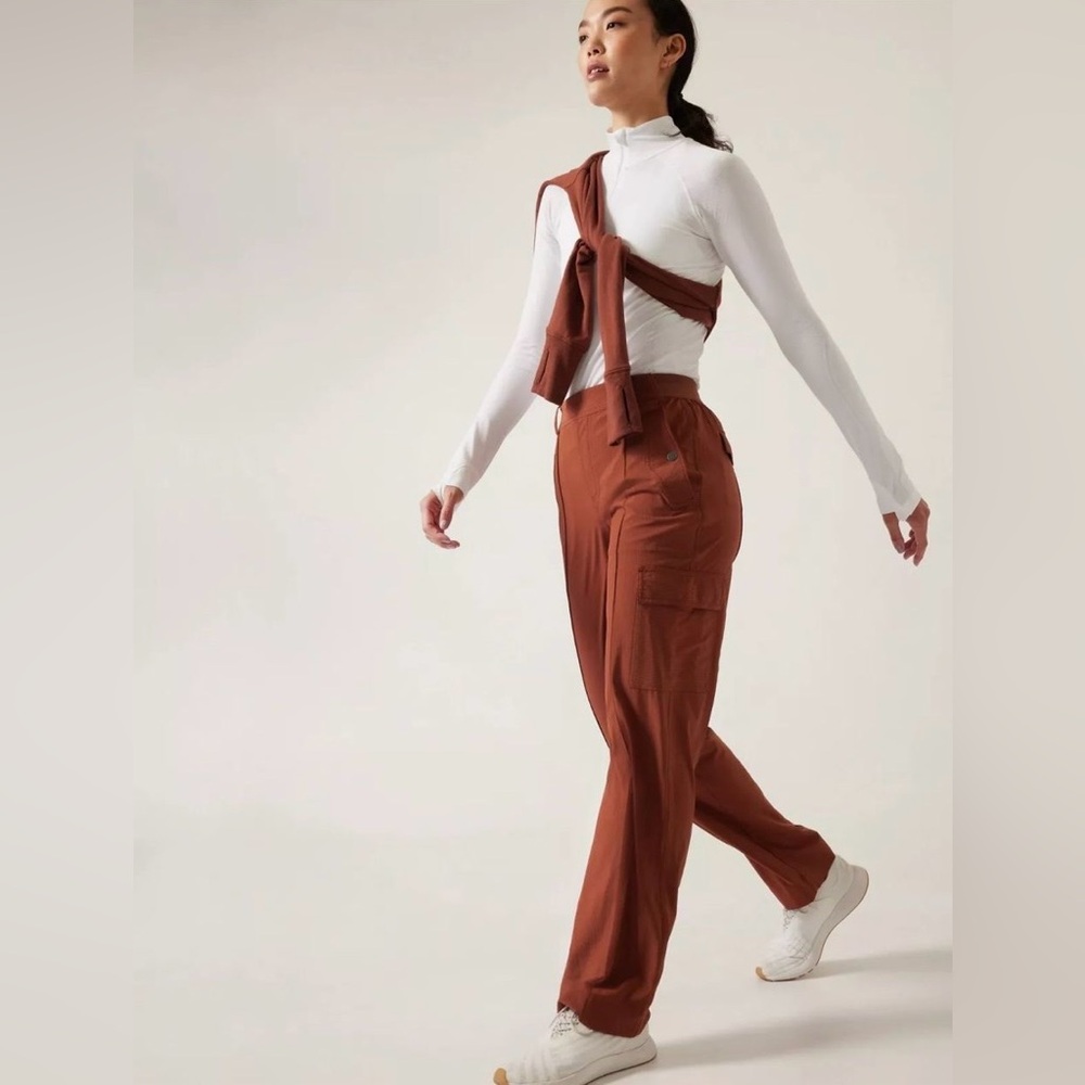 Athleta Vienna Cargo Pant // City Stripe Brown